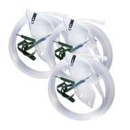THE OXYGEN STORE 3 x Oxygen Masks Medium Concentration Adult with 7' Tube Tubing